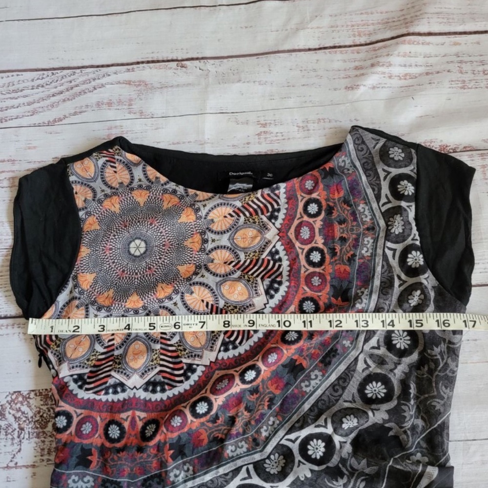 Bohemian Patterned Mini Dress - image 2